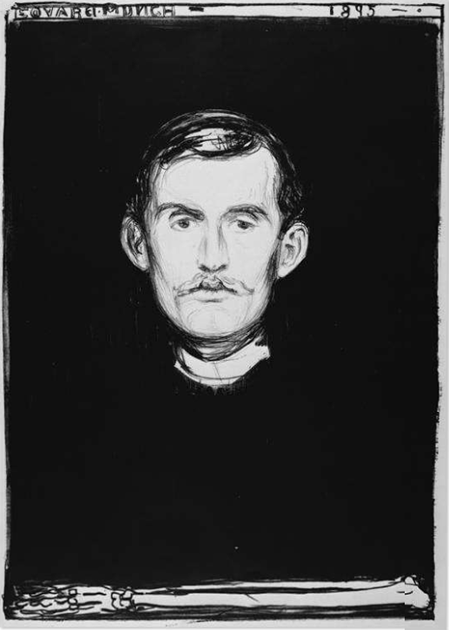 Edvard Munch, Self-Portrait, 1895, lithograph; Photo: © Trustees of the British Museum